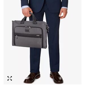 Tumi Black and Grey Briefcase Laptop Bag - Like New